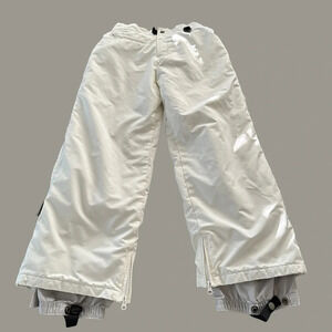 Turbine Girls size Medium Cream Performance Snowboarding Pants Ski Winter Cream